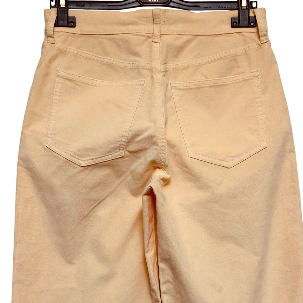 New J. Crew Wide-leg trouser in washed velvet Peche‎ Claire Pastel Peach Size 28 - Picture 4 of 6